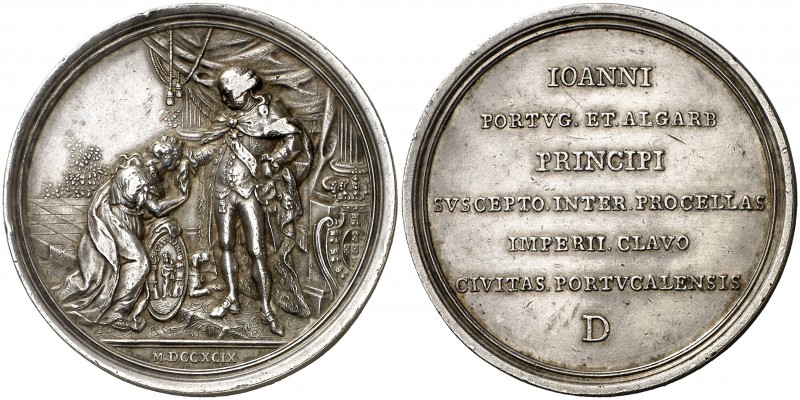 1799. Portugal. Medalla (V.Q. 14159). 68,61 g. Ø55 mm. Plata. Grabador: J. de Fi...