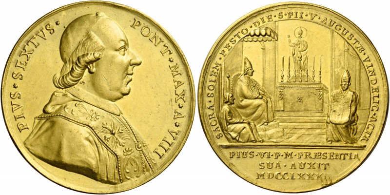 Pio VI (Giovanni Angelo Braschi di Cesena), 1775 – 1799.

Medaglia anno VIII/1...