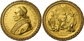 Pio VII (Barnaba Chiaramonti di Cesena), 1800 – 1823.

Medaglia anno VIII/1807, AV 36,05 g. Ø 44,1 mm. Per le canonizzazioni del 1807 (opus: Tommaso...