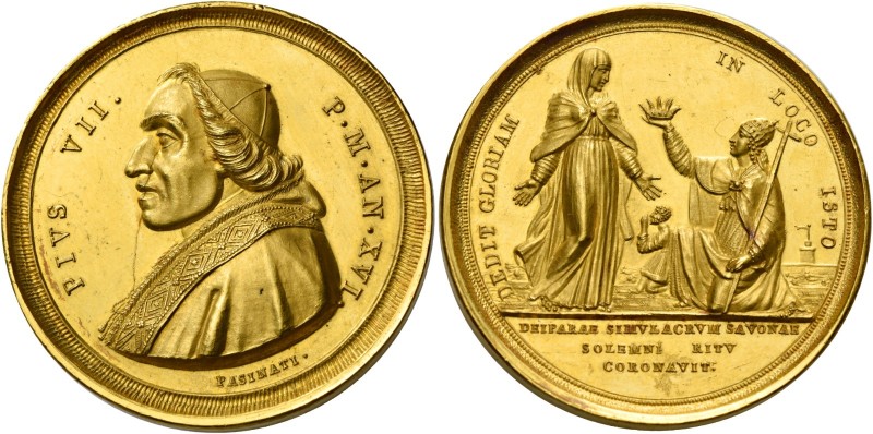 Pio VII (Barnaba Chiaramonti di Cesena), 1800 – 1823.

Medaglia anno XVI (1815...