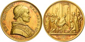 Leone XII (Annibale Sermattei della Genga di Genga), 1823 – 1829.

Medaglia anno III/1825, AV 41,20 g. Ø 42,7 mm. Per la chiusura della Porta Santa ...