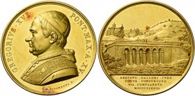 Gregorio XVI (Bartolomeo Alberto Mauro Cappellari di Belluno), 1831 – 1846.

Medaglia anno XV/1842, AV 48,96 g. Ø 43,4 mm. Per la costruzione del po...