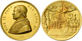 Pio IX (Giovanni Maria Mastai Ferretti di Senigallia), 1846 – 1878.

Medaglia anno XI (1856), AV 58,96 g. Ø 43,2 mm. Per la proclamazione del dogma ...