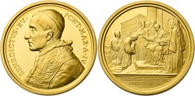Benedetto XV (Giacomo della Chiesa di Genova), 1914 – 1922.

Medaglia anno IV (1918), AV 56,44 g. Ø 43,6 mm. Per la fondazione del Pontificio Istitu...