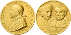 Pio XI (Achille Ratti di Desio), 1922 – 1939.

Medaglia anno XIV (1935), AV 61,64 g. Ø 43,8 mm. Per le canonizzazioni del 1935 (opus: Aurelio Mistru...