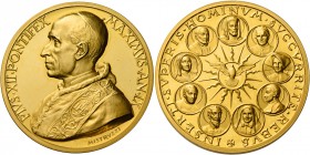 Pio XII (Eugenio Pacelli di Roma), 1939 – 1958.

Medaglia anno IX (1947), AV 58,46 g. Ø 44 mm. Per le canonizzazioni del 1947 (opus: Aurelio Mistruz...