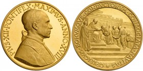 Pio XII (Eugenio Pacelli di Roma), 1939 – 1958.

Medaglia anno XVIII (1956), AV 63,55 g. Ø 44 mm. Per la proclamazione della festa del lavoro cristi...
