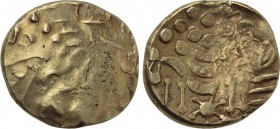 BRITAIN. Trinovantes & Catuvellauni. Uninscribed. GOLD Stater (Circa 100-40 BC). "Late Clacton" type.