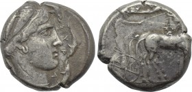SICILY. Syracuse. Second Democracy (466-405 BC). Tetradrachm.