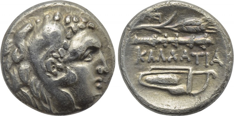 MOESIA. Kallatis. Drachm (Circa 3rd-2nd centuries BC). 

Obv: Head of Herakles...
