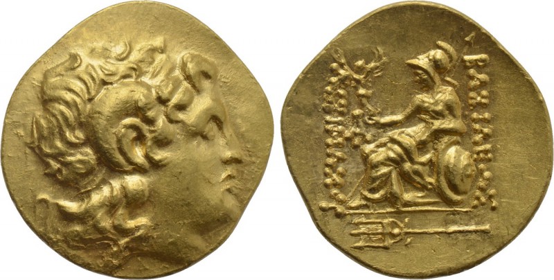 KINGS OF THRACE (Macedonian). Lysimachos (305-281 BC). GOLD Stater. Byzantion. ...