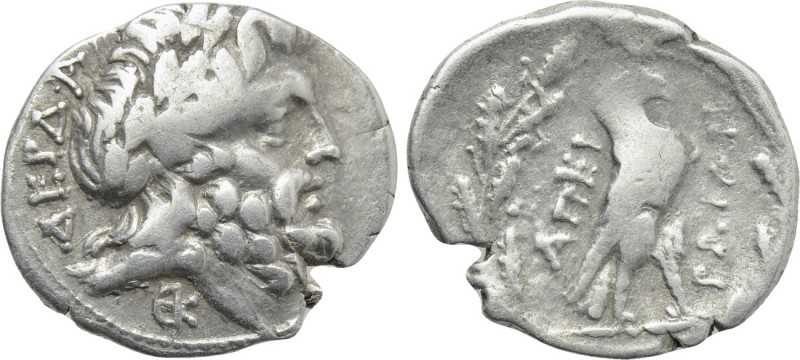 EPEIROS. Koinon. Drachm (Circa 232-168 BC). Derda-, magistrate. 

Obv: ΔΕΡΔΑ. ...