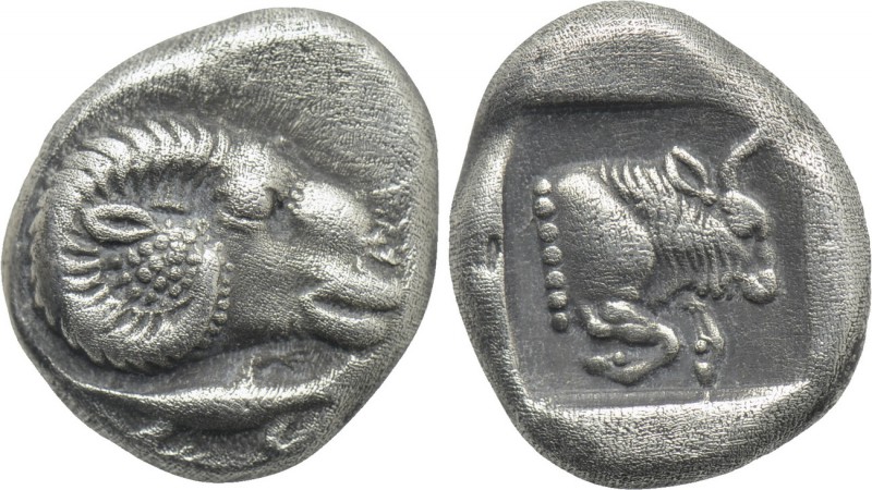 IONIA. Uncertain. Hemidrachm (Mid-late 5th century BC).

Obv: Head of ram righ...