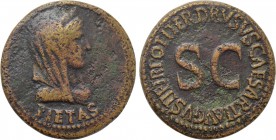 DRUSUS (Caesar, 19-23). Dupondius. Rome. Struck under Tiberius (14-37).