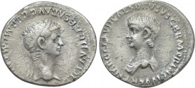 CLAUDIUS with NERO as Caesar (41-54). Denarius. Rome.