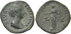 DIVA FAUSTINA I (Died 140/1). Dupondius or As. Rome. Struck under Antoninus Pius.