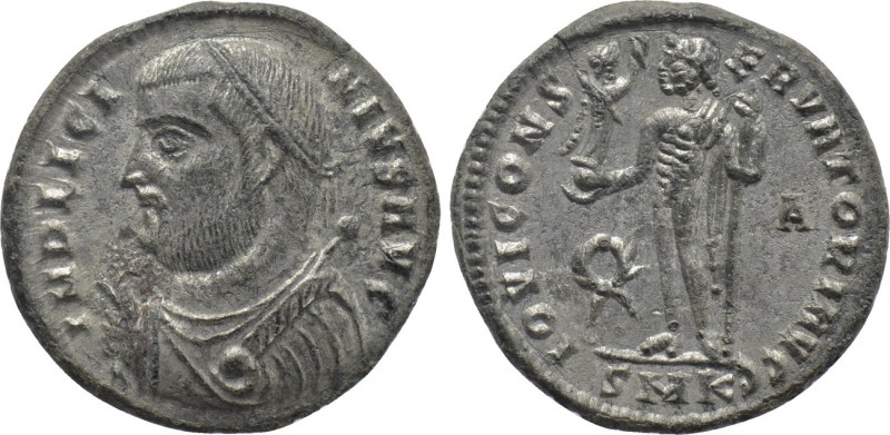 LICINIUS I (308-324). Follis. Cyzicus. 

Obv: IMP LICINIVS AVG. 
Laureate and...