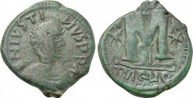 Time of JUSTINIAN I to JUSTIN II (527-578). Follis. Imitating Theoupolis (Antioch).