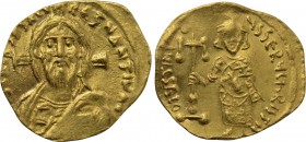 JUSTINIAN II (First reign, 685-695). GOLD Tremissis. Constantinople.