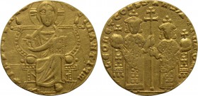 LEO VI THE WISE with CONSTANTINE VII (886-912). GOLD Solidus. Constantinople.