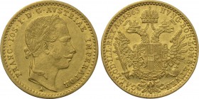 AUSTRIA. Franz Josef I (1848-1916). GOLD Ducat (1863-A). Wien (Vienna).