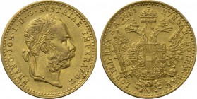 AUSTRIA. Franz Josef I (1848-1916). GOLD Ducat (1881). Wien (Vienna).