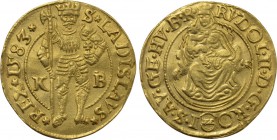 HOLY ROMAN EMPIRE. Rudolph II (1576-1608). GOLD Ducat (1583-KB). Kremnica.