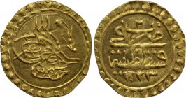 OTTOMAN EMPIRE. Mahmud II (AH 1223-1255 / 1808-1839 AD). GOLD 1/4 Altin – Çeyrik. Qustantiniya (Constantinople). Dated AH 1223//2 (1809 AD).