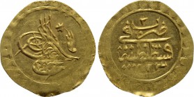 OTTOMAN EMPIRE. Mahmud II (AH 1223-1255 / 1808-1839 AD). GOLD 1/4 Altin – Çeyrik. Qustantiniya (Constantinople). Dated AH 1223//2 (1809 AD).