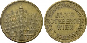 AUSTRIA. Jacob Rothberger Brass Jeton (Circa 1900).