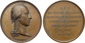 GERMANY. Würzburg. Ferdinand III (Grand Duke, 1806-1814). Medal (1810). Commemorating the mint visit to Paris. By Brenet and Denon.