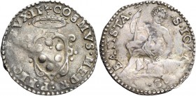 Cosimo I de’Medici, 1537-1574. I periodo: duca della Repubblica di Firenze, 1537-1555. 

Mezzo giulio, AR 1,53 g. COSMVS MED R P FLOREN DVX II Stemm...