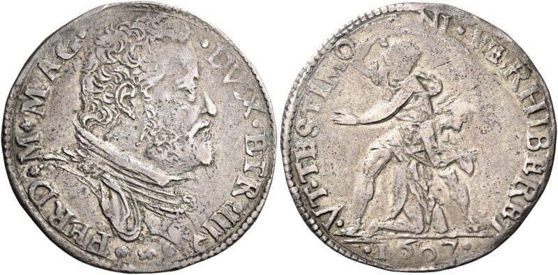 II periodo: granduca, 1588-1609. 

Lira 1607, AR 4,52 g. FERD M MAG DVX ETRVRI...