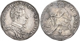 Cosimo II de’Medici, 1609-1621. 

Lira 1609, AR 4,64 g. COSMVS II MAG DVX ETR IIII Busto corazzato a d.; sotto, nel giro, 1609. Rv. S IOANNES – BAPT...
