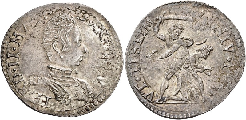 Ferdinando II de’Medici 1621-1670. 

Lira, AR 4,65 g. FERD II MAGN DVX ETRV V ...