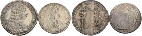 Lotto di sei monete. Cosimo III de’Medici, 1670-1723. 

Piastra 1680 AR, Galeotti IX. Mezza piastra 1676 AR, Galeotti XII. Mezzo giulio 1676 AR, Gal...