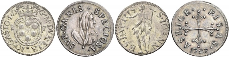 Lotto di due monete. Gian Gastone de’Medici, 1723-1737. 

Crazia Mist., Galeot...
