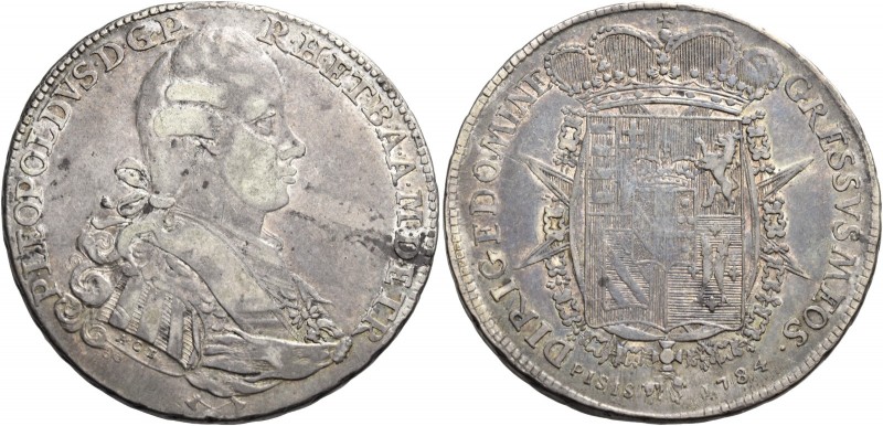 Pietro Leopoldo di Lorena, 1765-1790. 

Francescone 1784, AR 27,13 g. P LEOPOL...