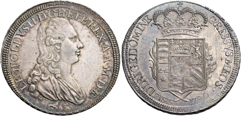 Pietro Leopoldo di Lorena, 1765-1790. 

Mezzo francescone 1790, AR 27,31 g. LE...