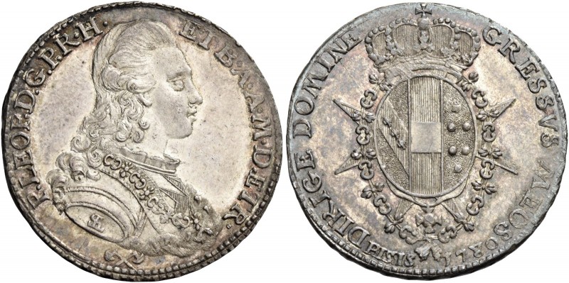 Pietro Leopoldo di Lorena, 1765-1790. 

Da 2 paoli 1780, AR 5,43 g. P LEOP D G...