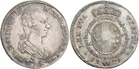 Ferdinando III di Lorena, 1790-1801 e 1814-1824. I periodo: 1790-1801. 

Da 2 paoli 1791, AR 5,46 g. FERD III D G P R – H ET B A A M D ETR Busto a d...