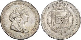 Carlo Ludovico di Borbone reggenza di Maria Luigia, 1803-1807. 

Mezza dena 1803. Pagani 33. MIR 426/1.
Rara. Migliore di Spl / q.Fdc