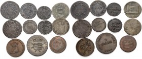 Lotto di undici monete. 

Pietro Leopoldo di Lorena, 1765-1790. Soldo 1778 CU, Galeotti XXII. Duetto 1778 CU, Galeotti XXIII. Quattrino 1784 CU, Gal...