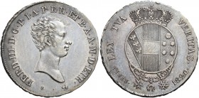 Ferdinando III di Lorena, 1790-1801 e 1814-182. 

Mezzo francescone 1820. Pagani 69. MIR 436/2.
Migliore di BB / q.Spl