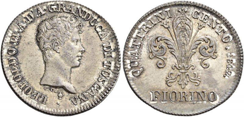 Leopoldo II di Lorena, 1824-1859. 

Fiorino 1842. Pagani 131. MIR 452/5.
q.Fd...