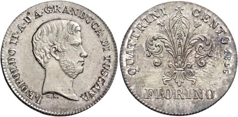 Leopoldo II di Lorena, 1824-1859. 

Fiorino 1856. Pagani 137. MIR 453/5.
q.Fd...