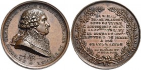 Rito scozzese. 

Mere Loge Ecossaise de France, J. J. Regis Cambaceres 1807, medaglia Æ 36,31 g. Ø 41,7mm, [4,4mm, Come precedente. Labouret 30. Bra...