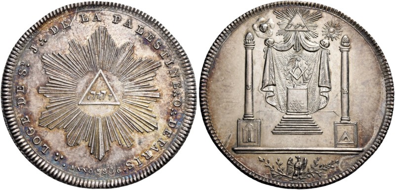 Parigi. 

Saint Jean de la Palestine 1806, gettone AR 8,01 g. Ø 29,5mm [1,3mm ...
