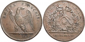 Parigi. 

Saint Louis de la Martinique des Freres Reunis (1811), gettone Æ 8,45 g. Ø 29,5mm [1,3mm D/ EMPIRE FRANCAIS aquila imperiale volta a sinis...