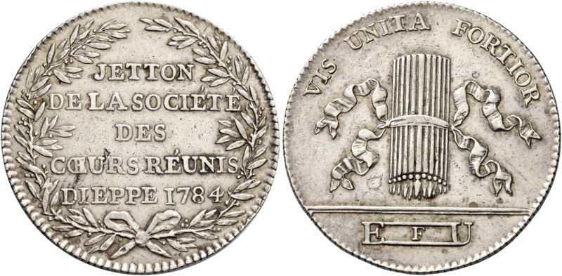 Orients de Province. 

DIEPPE, Les Coeurs Reunis 1808, gettone Æ 11,80 g. Ø 31...